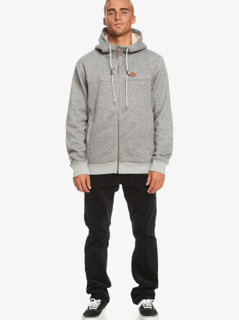 Quiksilver Sweatshirts & Hoodies|Cypress Keller Zip-Up Hoodie Light Grey Heather