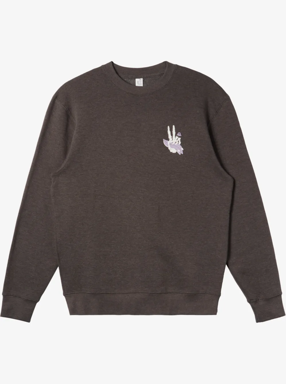 Quiksilver Sweatshirts & Hoodies|E Peace Out Crew Neck Sweatshirt Charcoal Heather