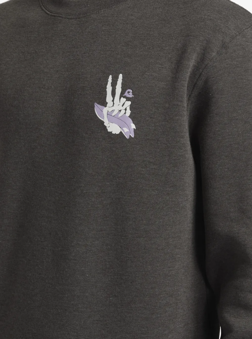 Quiksilver Sweatshirts & Hoodies|E Peace Out Crew Neck Sweatshirt Charcoal Heather