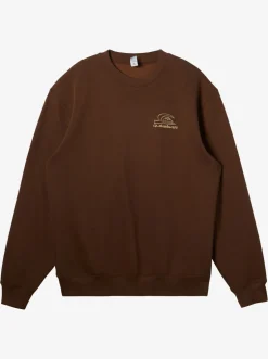 Quiksilver Sweatshirts & Hoodies|E Peace Out Crew Neck Sweatshirt Chestnut