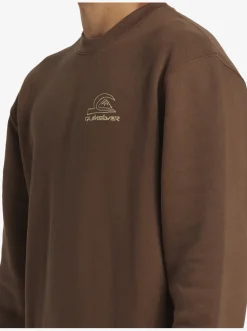 Quiksilver Sweatshirts & Hoodies|E Peace Out Crew Neck Sweatshirt Chestnut