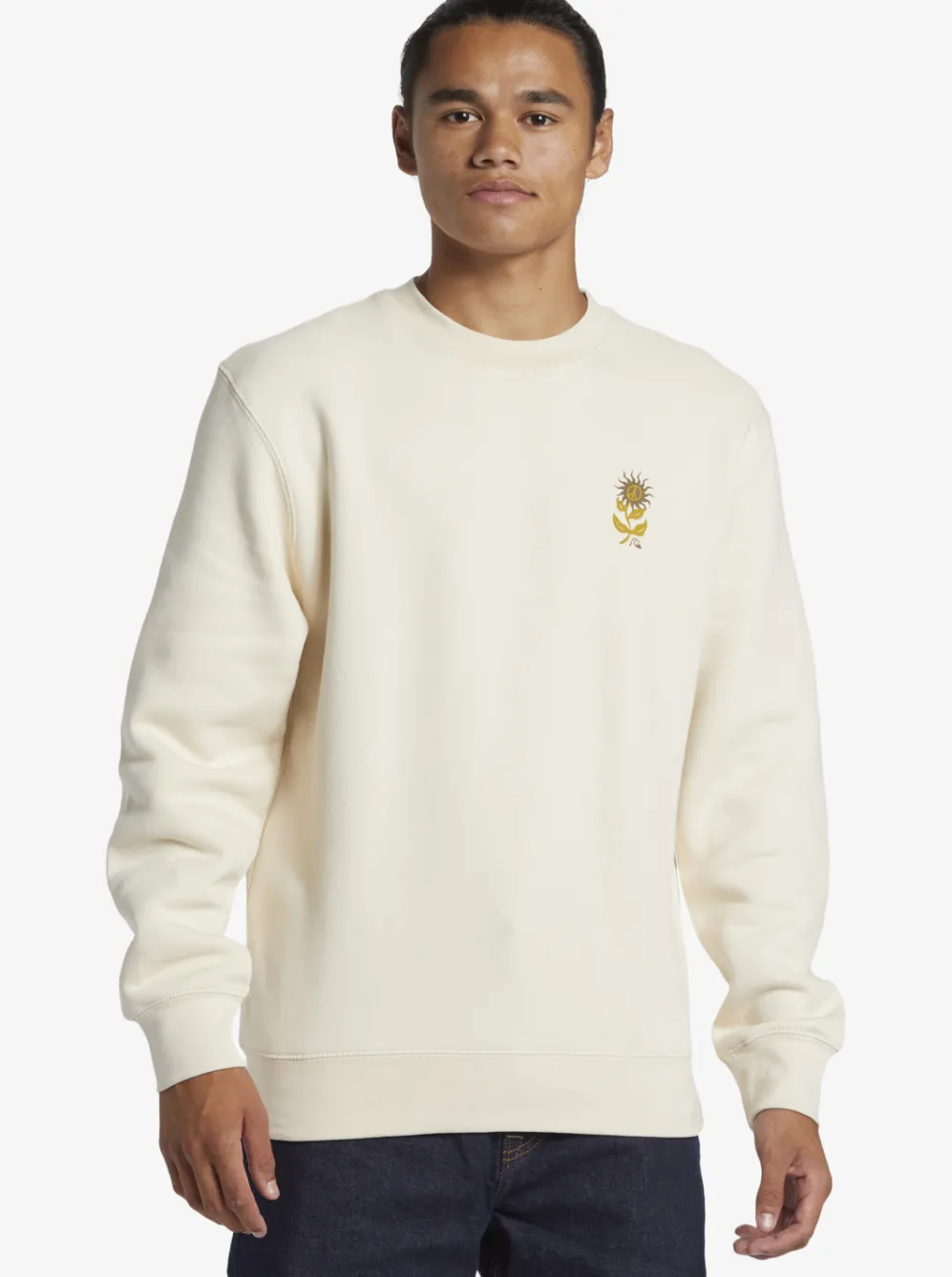 Quiksilver Sweatshirts & Hoodies|E Peace Out Crew Neck Sweatshirt Birch