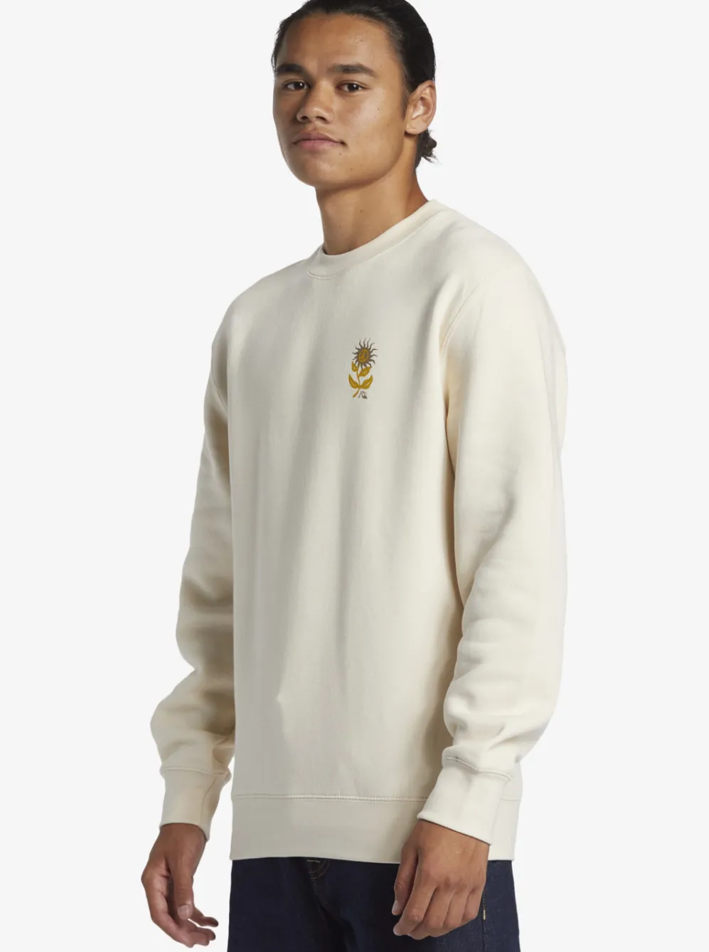 Quiksilver Sweatshirts & Hoodies|E Peace Out Crew Neck Sweatshirt Birch