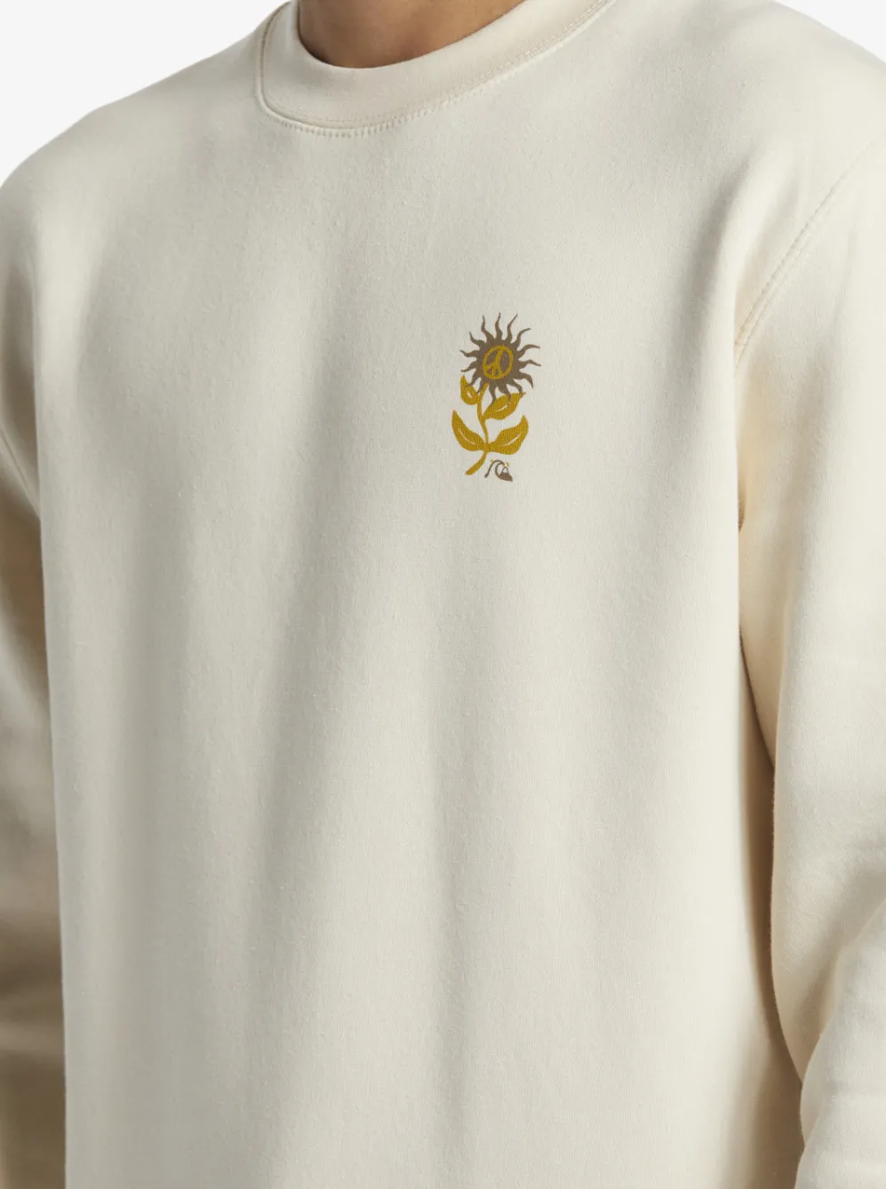 Quiksilver Sweatshirts & Hoodies|E Peace Out Crew Neck Sweatshirt Birch