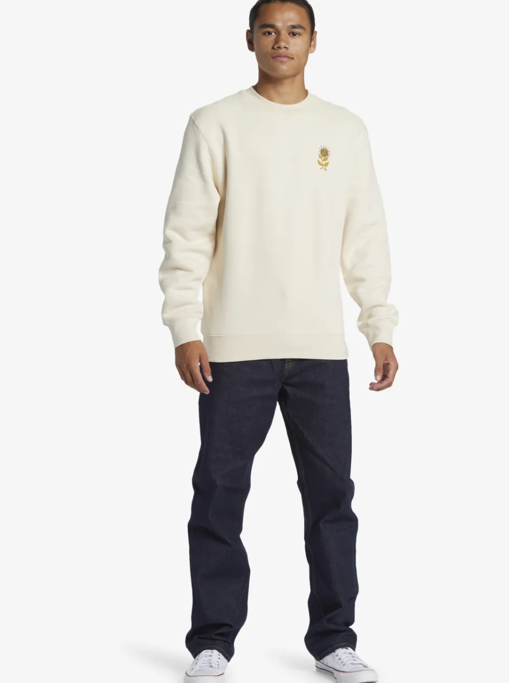 Quiksilver Sweatshirts & Hoodies|E Peace Out Crew Neck Sweatshirt Birch