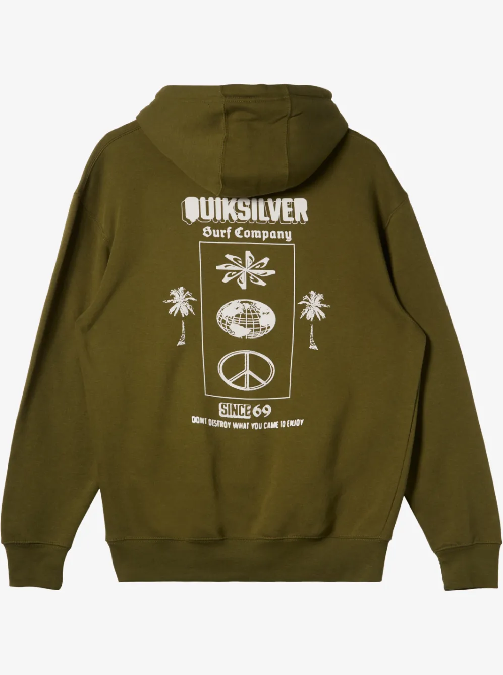 Quiksilver Sweatshirts & Hoodies|E Rockin Hoodie Pullover Sweatshirt Laurel Wreath