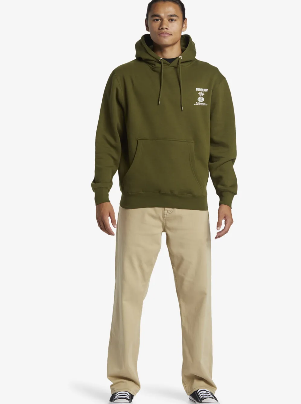 Quiksilver Sweatshirts & Hoodies|E Rockin Hoodie Pullover Sweatshirt Laurel Wreath