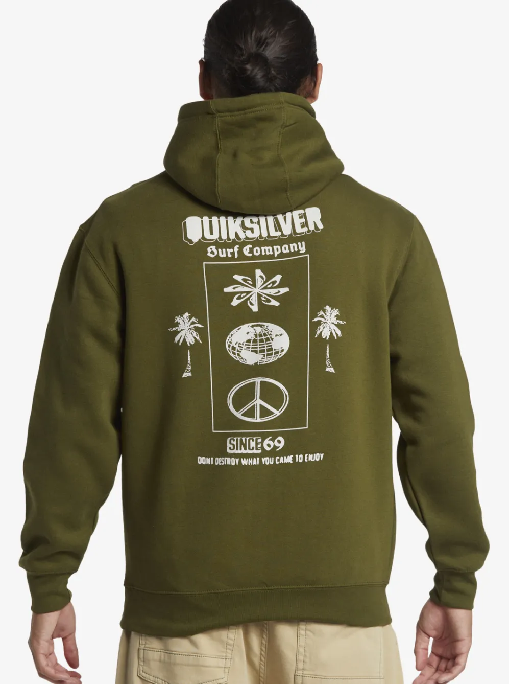 Quiksilver Sweatshirts & Hoodies|E Rockin Hoodie Pullover Sweatshirt Laurel Wreath