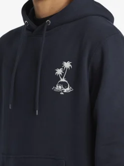Quiksilver Sweatshirts & Hoodies|E Rockin Hoodie Pullover Sweatshirt Midnight Navy