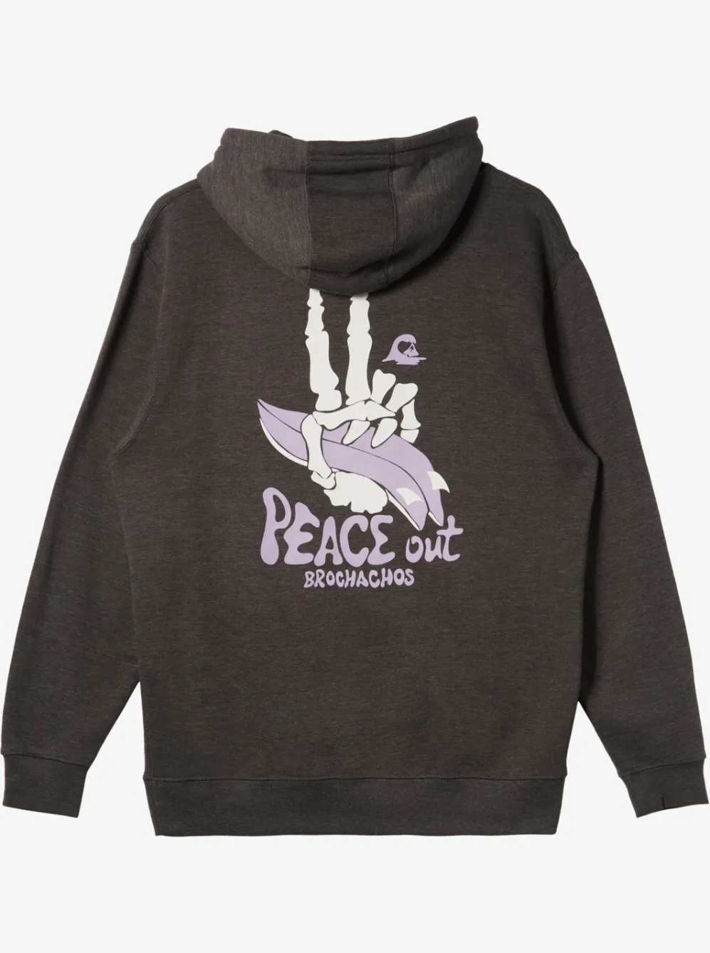 Quiksilver Sweatshirts & Hoodies|E Rockin Hoodie Pullover Sweatshirt Charcoal Heather