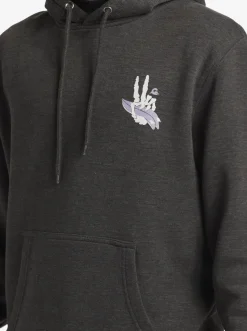 Quiksilver Sweatshirts & Hoodies|E Rockin Hoodie Pullover Sweatshirt Charcoal Heather