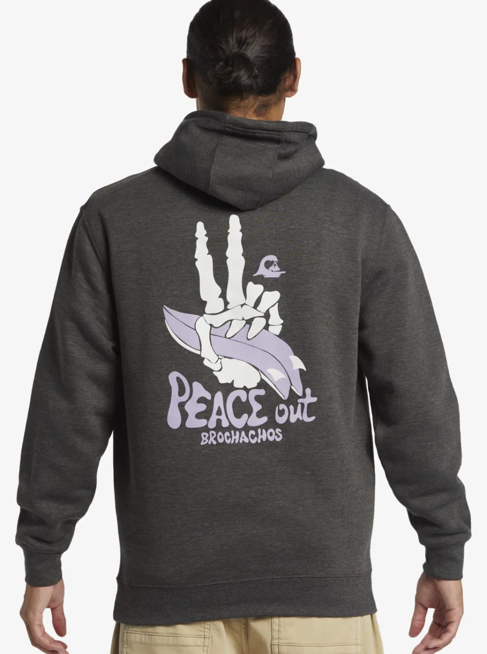 Quiksilver Sweatshirts & Hoodies|E Rockin Hoodie Pullover Sweatshirt Charcoal Heather