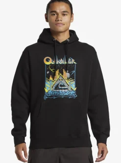 Quiksilver Sweatshirts & Hoodies|E Rockin Hoodie Pullover Sweatshirt Black