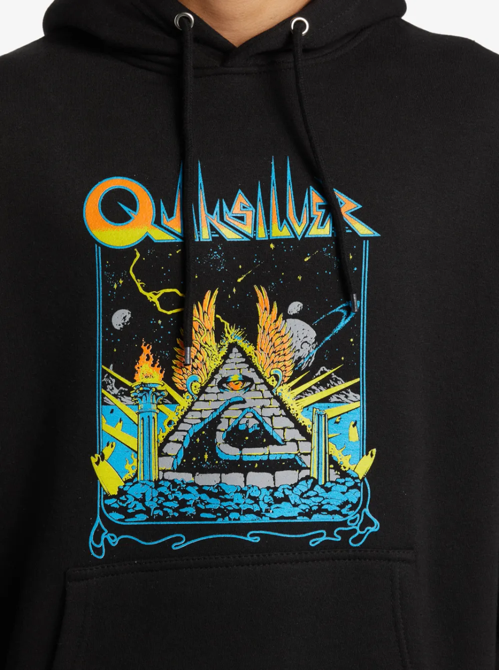Quiksilver Sweatshirts & Hoodies|E Rockin Hoodie Pullover Sweatshirt Black