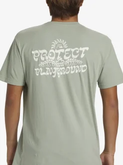 Quiksilver Tees|Earthy Type T-Shirt Iceberg Green