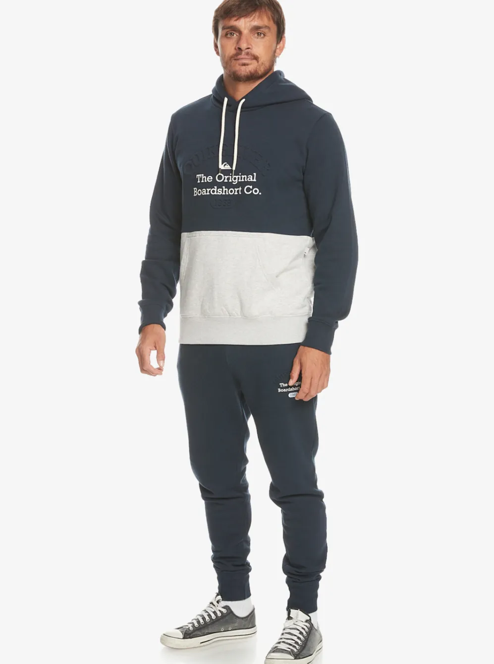 Quiksilver Sweatshirts & Hoodies|Emboss Hoodie Navy Blazer