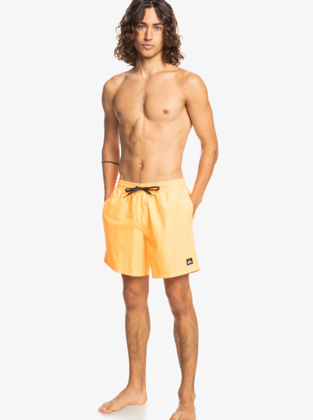 Quiksilver Elastic Waist|Everyday 17" Volleys For Young Men Orange Pop