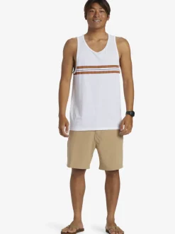 Quiksilver Tees|Everyday Stripe Tank Top White