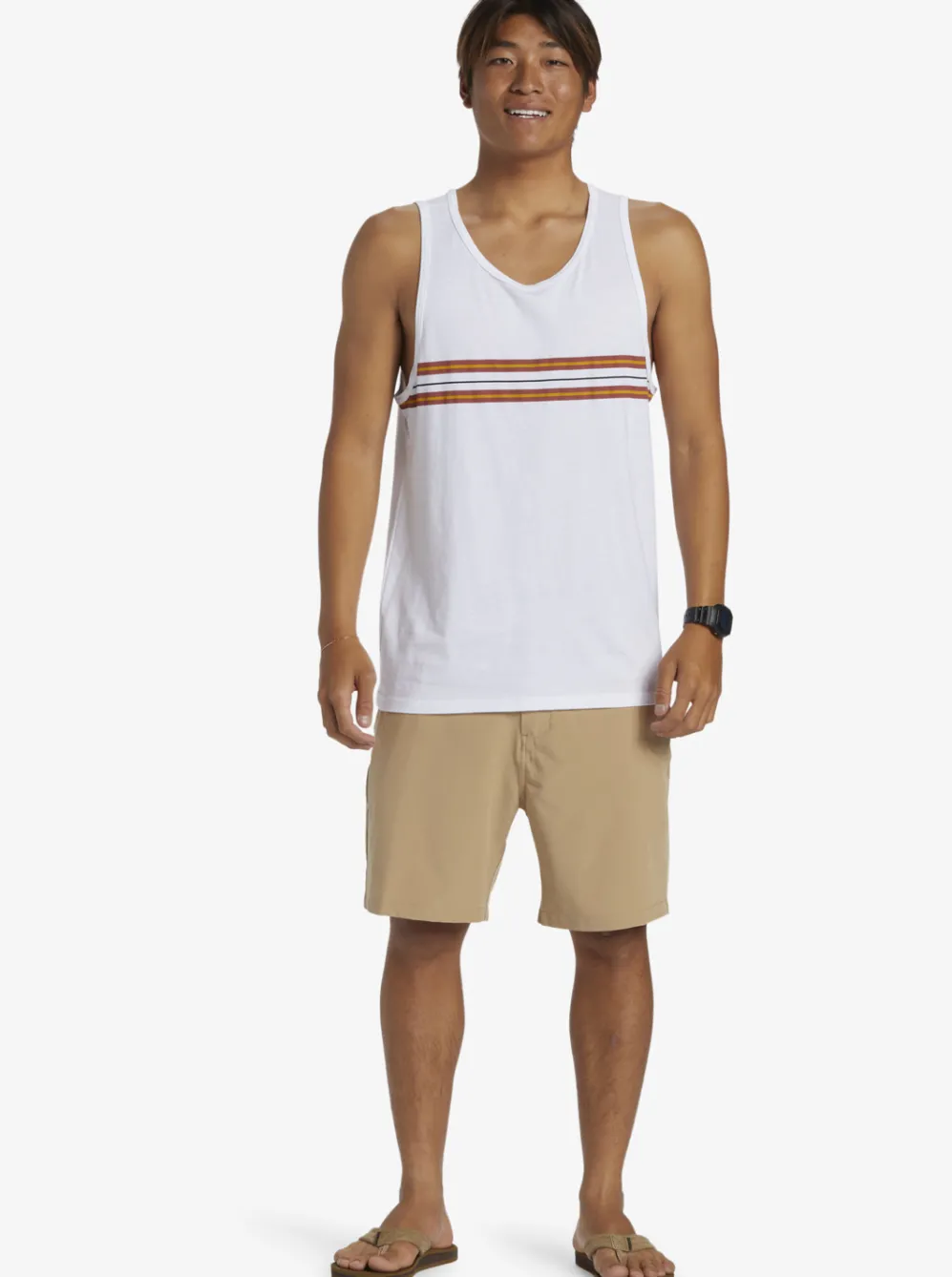 Quiksilver Tees|Everyday Stripe Tank Top White