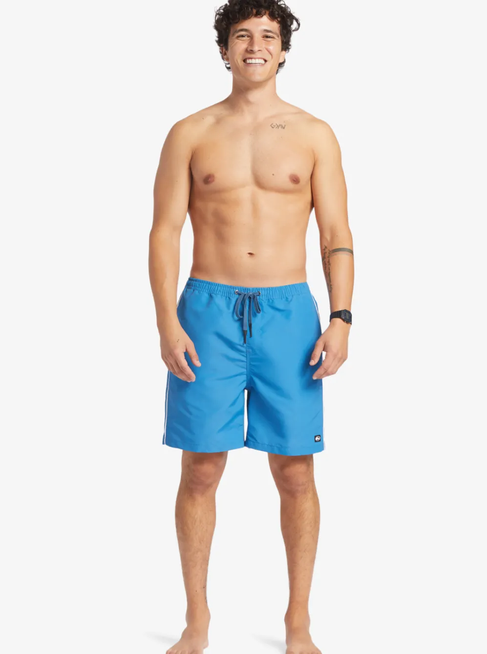 Quiksilver Elastic Waist|Flight Volley 18" Elastic Waist Shorts Deep Water