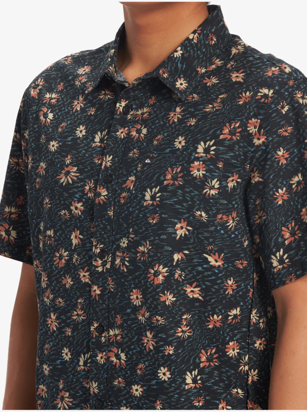 Quiksilver Shirts & Polos|Future Hippie Short Sleeve Woven Shirt Black Future Hippy