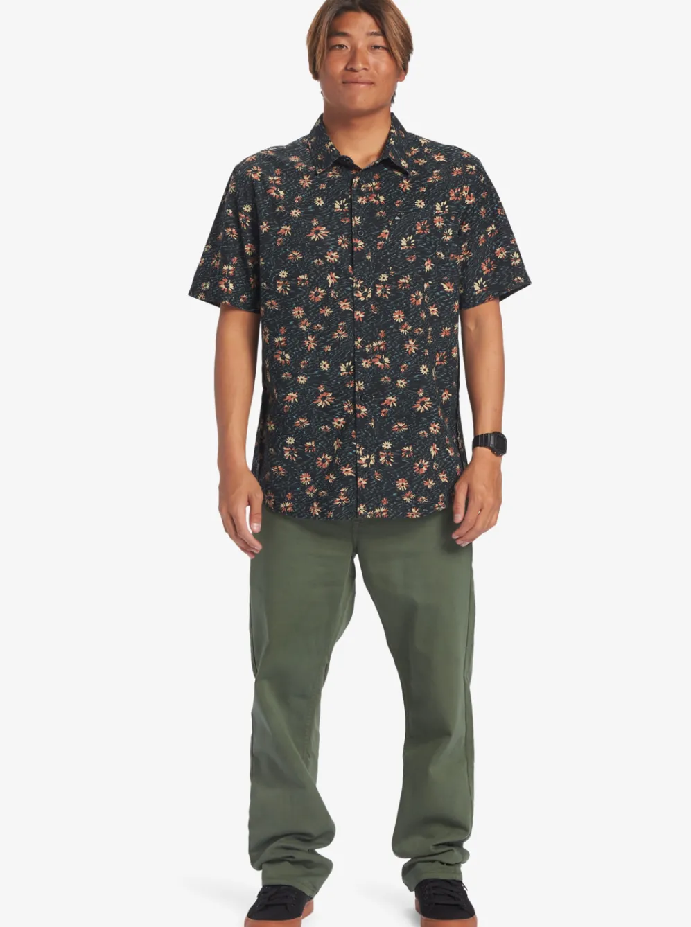 Quiksilver Shirts & Polos|Future Hippie Short Sleeve Woven Shirt Black Future Hippy