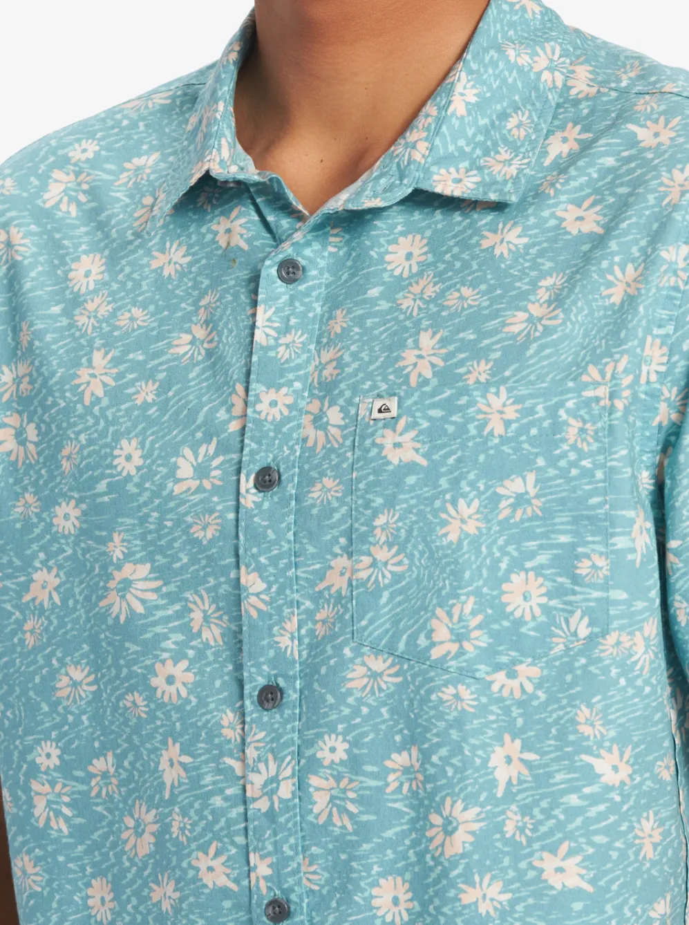 Quiksilver Shirts & Polos|Future Hippie Short Sleeve Woven Shirt Reef Waters Future Hippy