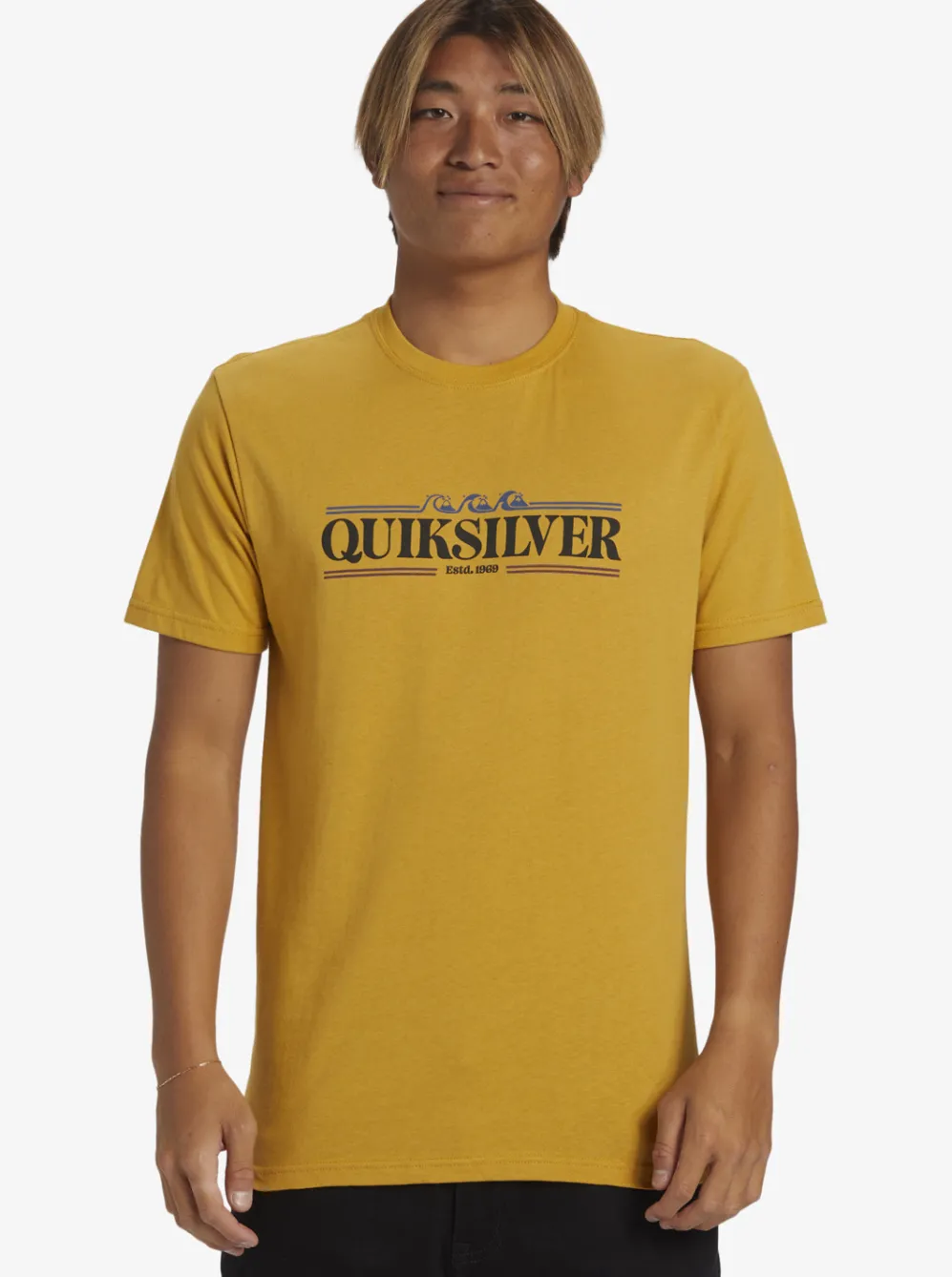 Quiksilver Tees|Gradient Lines T-Shirt Mustard