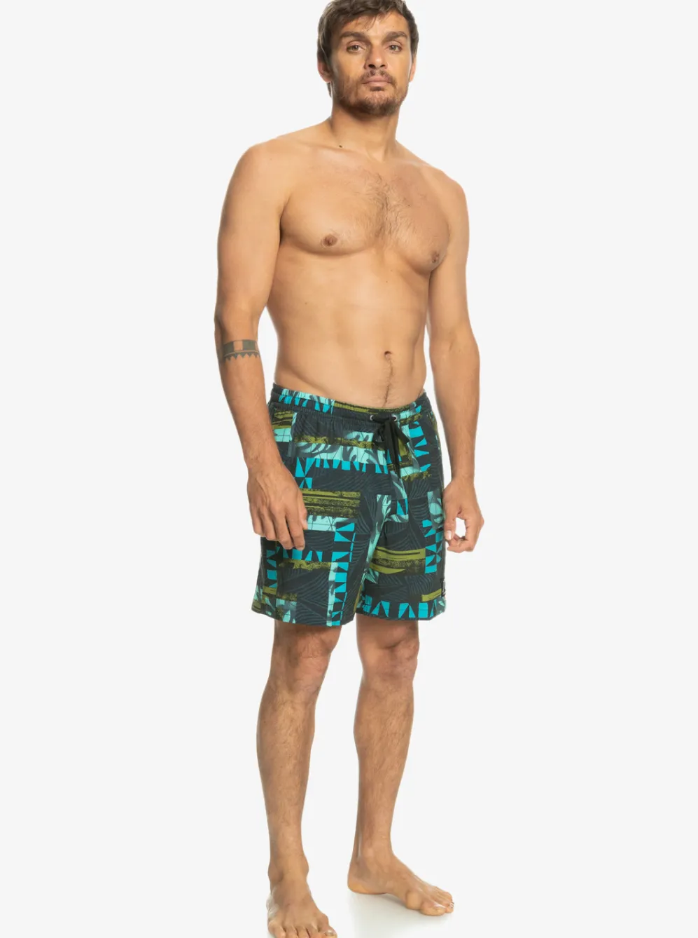 Quiksilver Elastic Waist|Gregg Kaplan Og Arch Blank Canvas Vl 17" Volleys Black