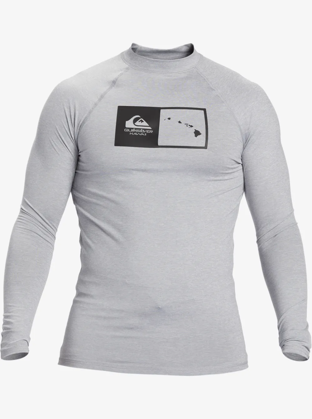 Quiksilver Rashguards|Hawaii Double Down Upf 50 Long Sleeve Surf Tee Sleet Heather