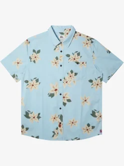Quiksilver Shirts & Polos|Hawaii Lei Day Woven Hawaiian Shirt Sky Blue