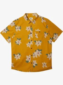 Quiksilver Shirts & Polos|Hawaii Lei Day Woven Hawaiian Shirt Mustard