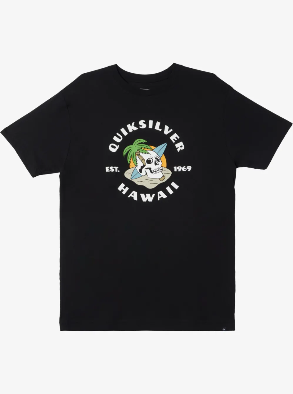 Quiksilver Tees|Hawaii Palm And Skull T-Shirt Black