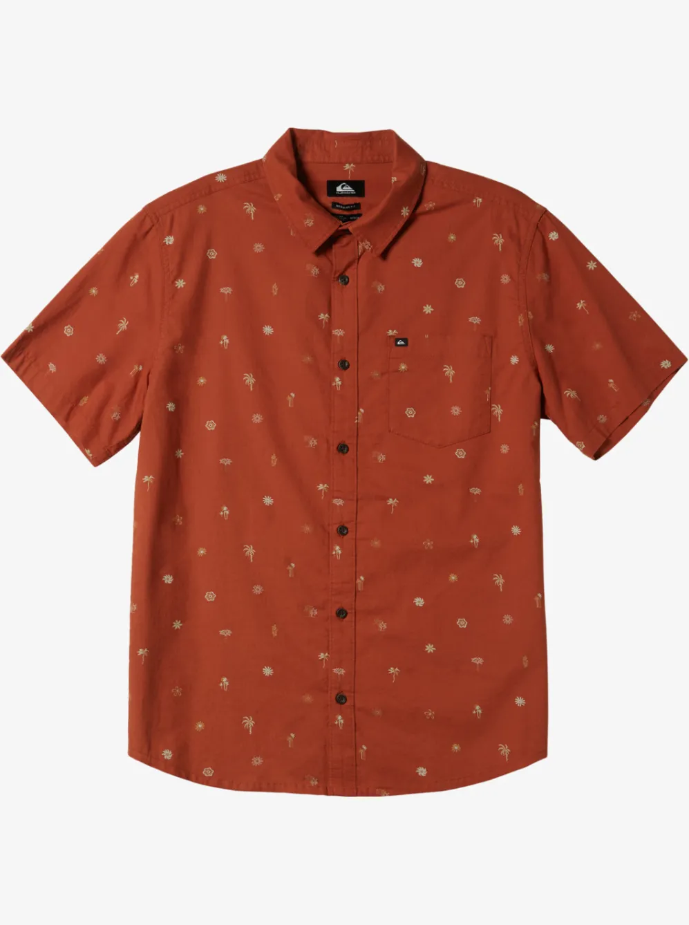 Quiksilver Shirts & Polos|Heat Wave Short Sleeve Woven Shirt Baked Clay Heat Waves