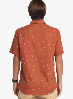 Quiksilver Shirts & Polos|Heat Wave Short Sleeve Woven Shirt Baked Clay Heat Waves
