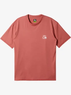 Quiksilver Rashguards|Heritage Heather Short Sleeve Upf 50 Surf T-Shirt Mineral Red