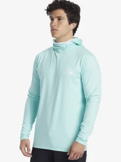Quiksilver Rashguards|Heritage Upf 50 Long Sleeve Surf Tee Sky Blue Heather