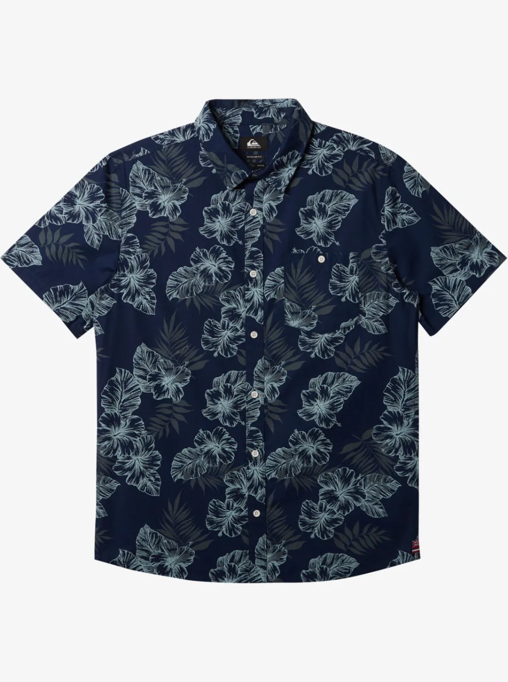 Quiksilver Shirts & Polos|Hi Feel The Rhythm Short Sleeve Shirt Naval Academy