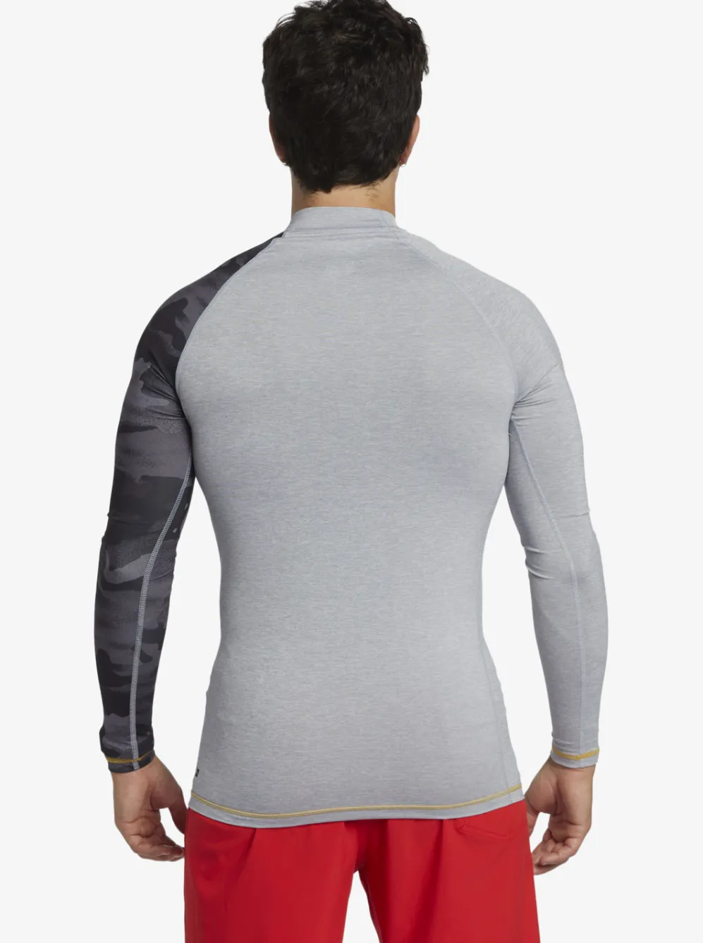 Quiksilver Rashguards|Hi Island Rush Long Sleeve Upf 50 Rashguard Sleet Heather