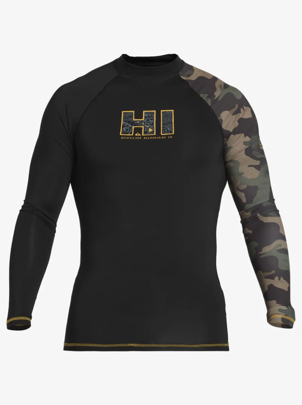 Quiksilver Rashguards|Hi Island Rush Long Sleeve Upf 50 Rashguard Black