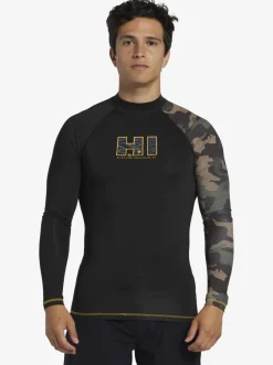 Quiksilver Rashguards|Hi Island Rush Long Sleeve Upf 50 Rashguard Black