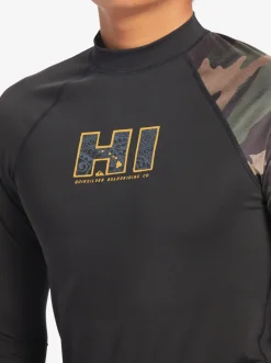 Quiksilver Rashguards|Hi Island Rush Long Sleeve Upf 50 Rashguard Black