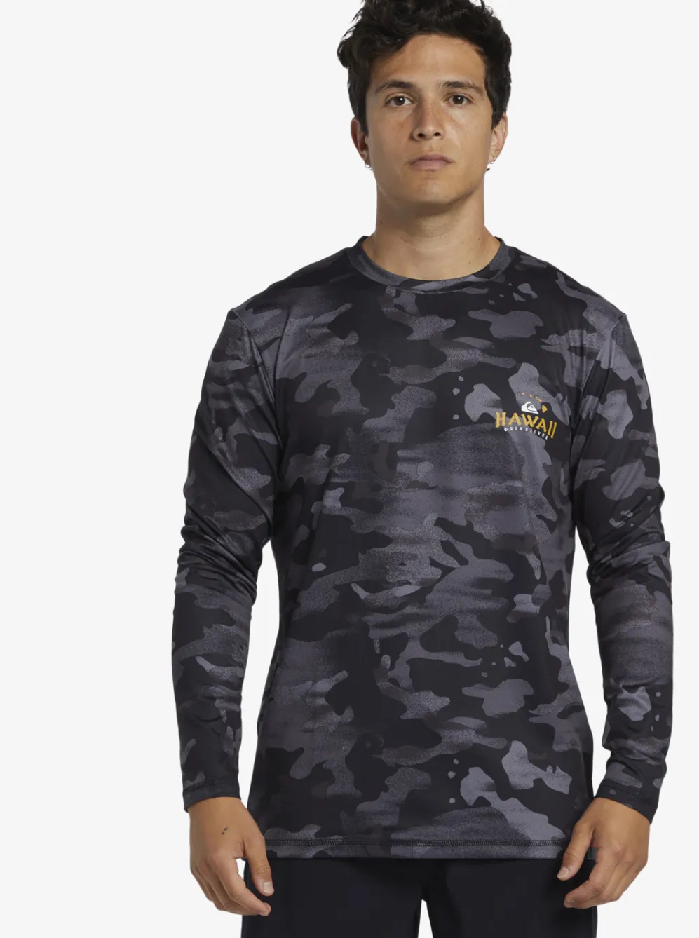 Quiksilver Rashguards|Hi Royalty Surf Long Sleeve Upf 50 Surf T-Shirt Hi Camo Black