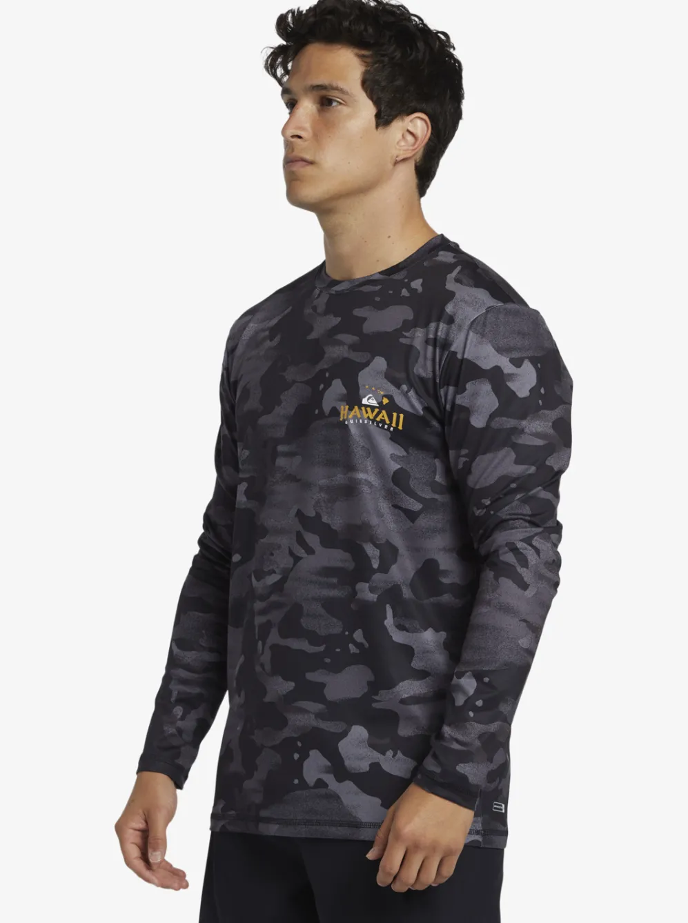 Quiksilver Rashguards|Hi Royalty Surf Long Sleeve Upf 50 Surf T-Shirt Hi Camo Black