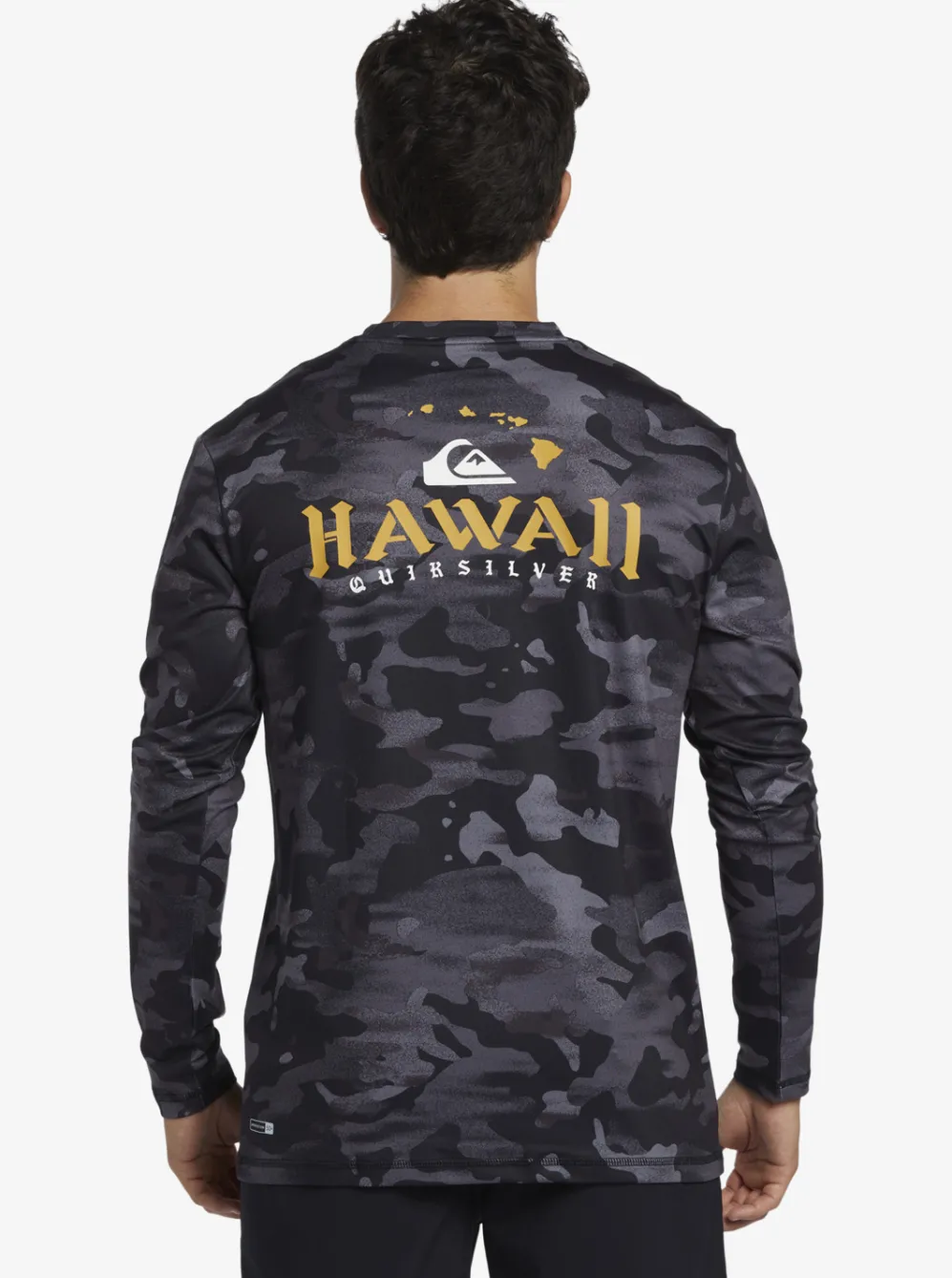 Quiksilver Rashguards|Hi Royalty Surf Long Sleeve Upf 50 Surf T-Shirt Hi Camo Black
