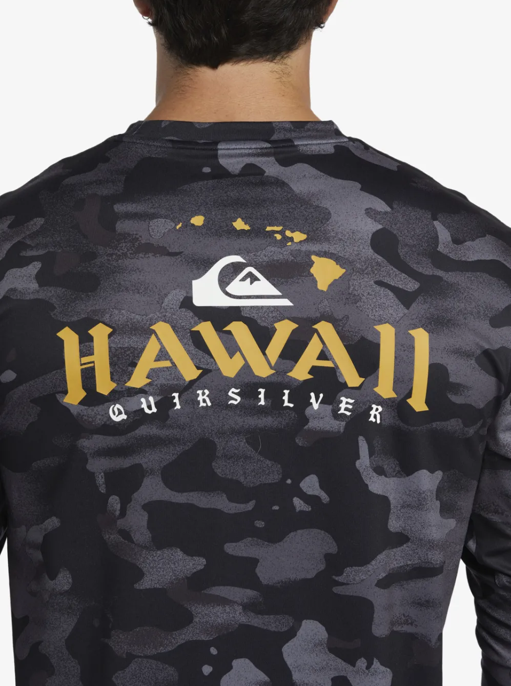 Quiksilver Rashguards|Hi Royalty Surf Long Sleeve Upf 50 Surf T-Shirt Hi Camo Black