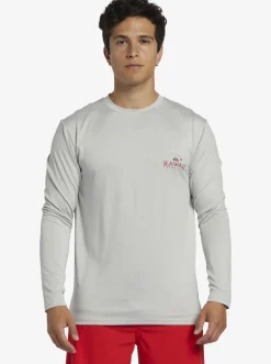 Quiksilver Rashguards|Hi Royalty Surf Long Sleeve Upf 50 Surf T-Shirt Grey Violet