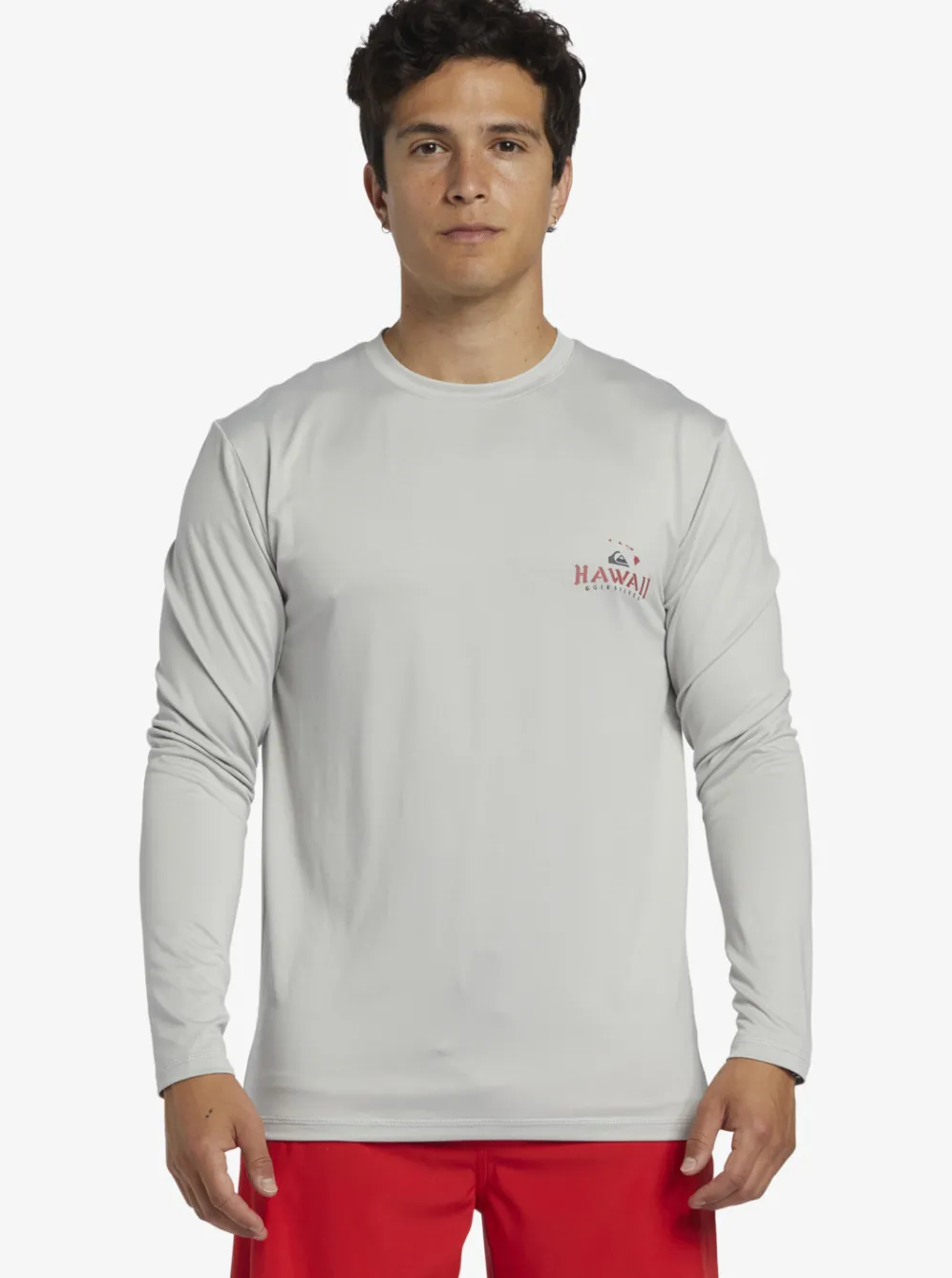 Quiksilver Rashguards|Hi Royalty Surf Long Sleeve Upf 50 Surf T-Shirt Grey Violet