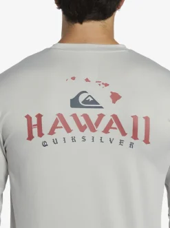 Quiksilver Rashguards|Hi Royalty Surf Long Sleeve Upf 50 Surf T-Shirt Grey Violet