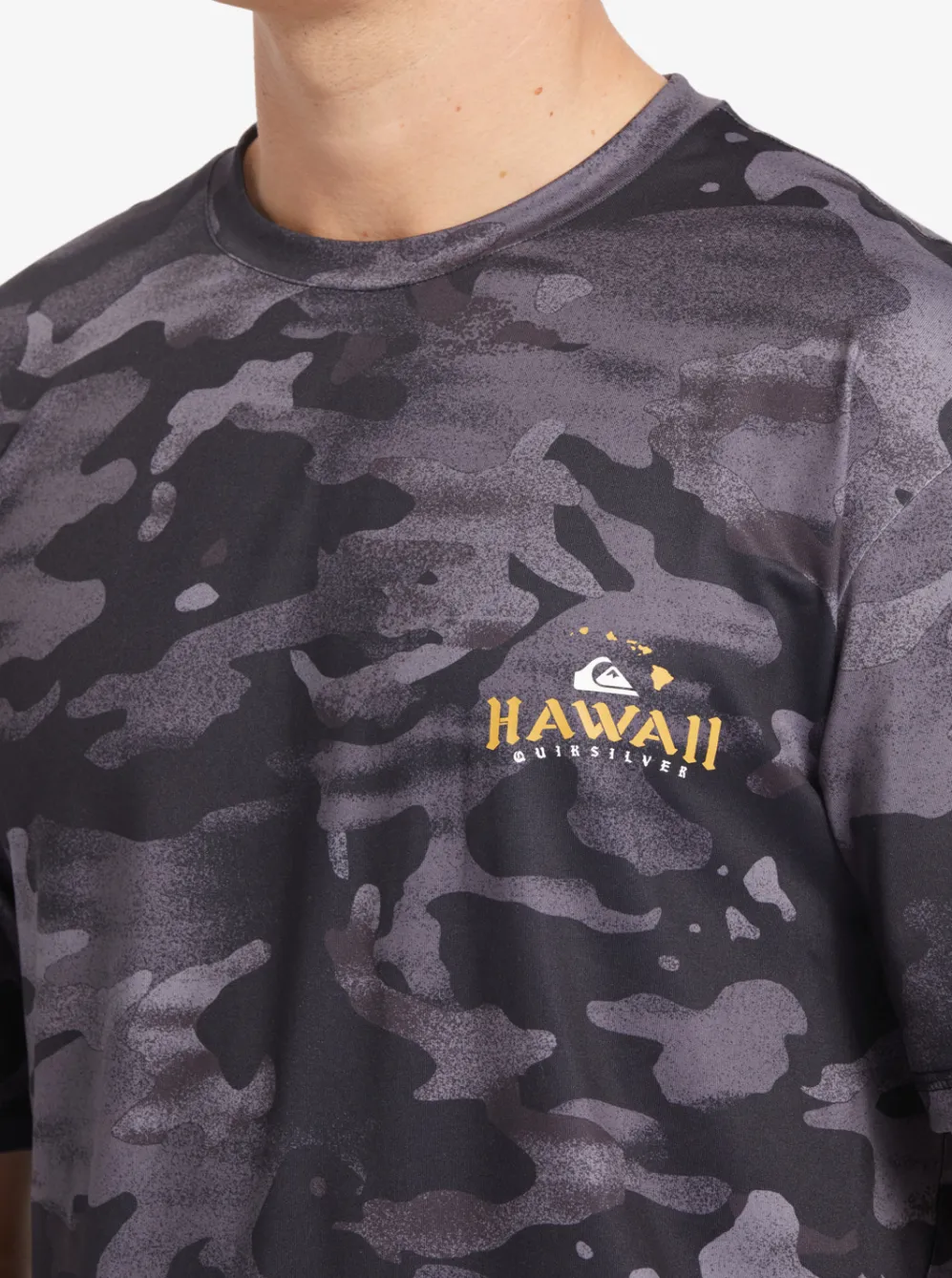 Quiksilver Rashguards|Hi Royalty Surf Short Sleeve Upf 50 Surf T-Shirt Hi Camo Black